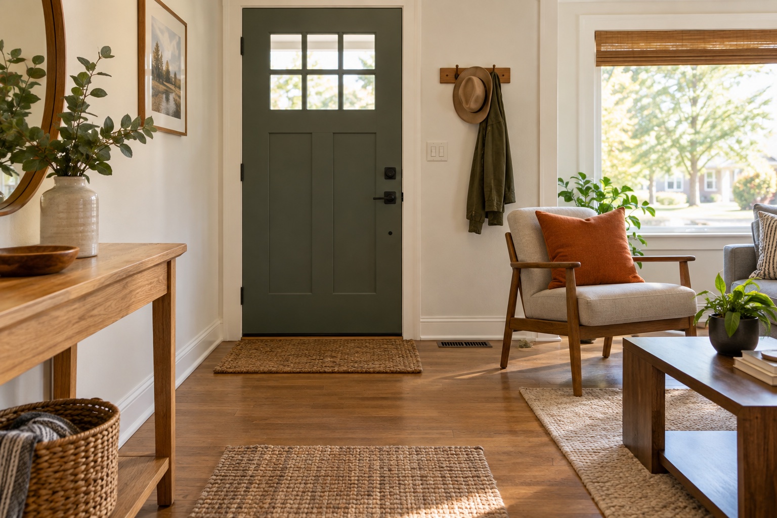 A well-kept home interior with modest finishes
